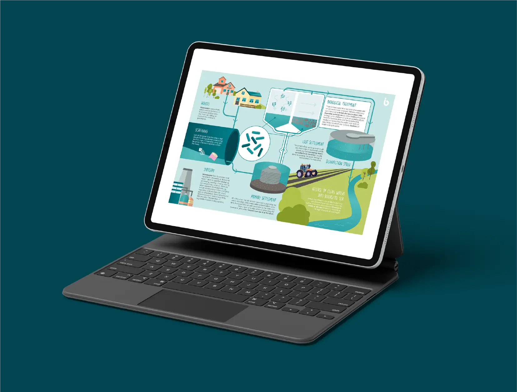 Custom infographic explainer for NBIC using bespoke illustrations, clear text and content in workflow