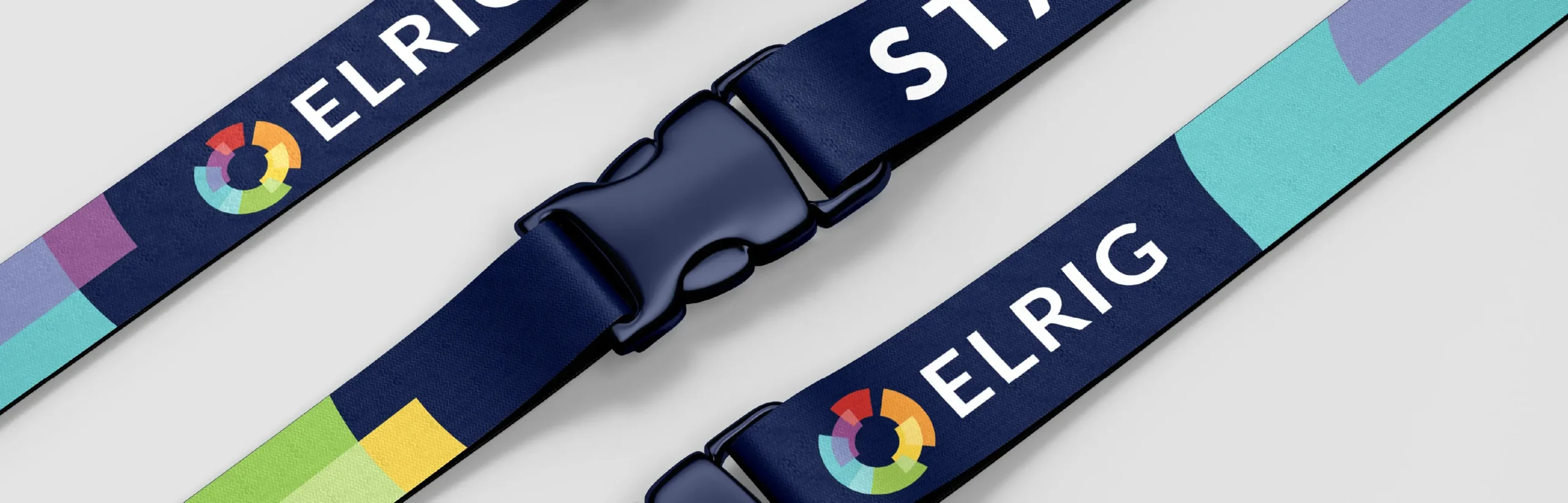 Branded lanyard for life science exhibition organised by ELRIG, The Drug Discovery Community