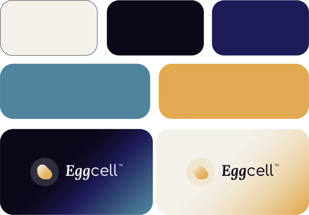 Corporate brand colour palette and logo variants for early-stage life science company from design agency package